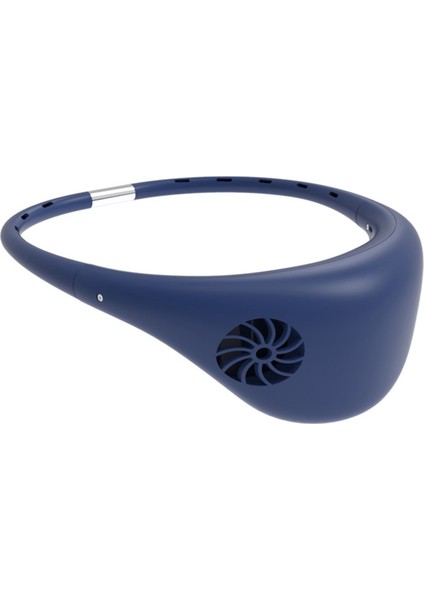360 Derece Spor Hayranları Dış Mekan Giyilebilir Asma Soğutma Için Taşınabilir Bladeless USB Boyun Fan Hava Soğutucu - Mavi (Yurt Dışından)