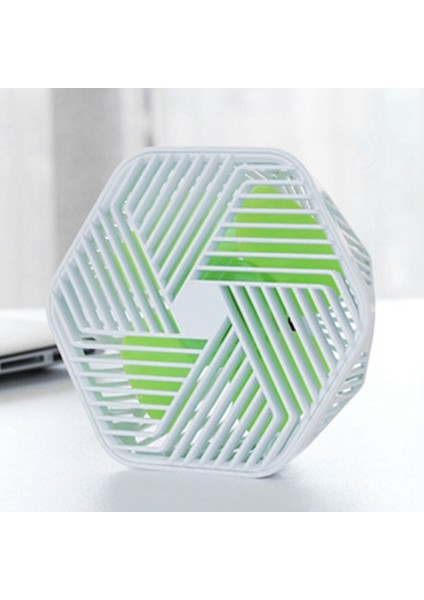 Altıgen Tasarım Masaüstü Fan Ofis Yurdu Elektrikli Öğrenci USB Mini Renkli (Yurt Dışından)