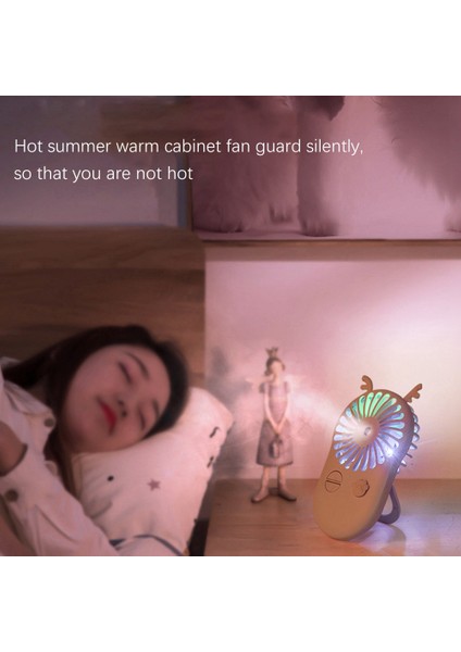 Taşınabilir Cep Fanı USB Şarj Edilebilir Renkli Işıklar Soğutucu Mini Sarsıntı Sis Ev Ofis Doğa Sporları (Yurt Dışından) fırsatları