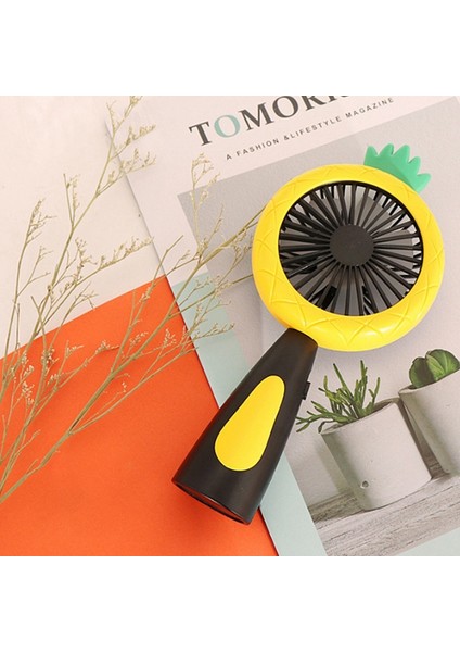 LED Gece Lambası ile Küçük El Fanı 2 Hızlı USB Şarj Edilebilir Açık Havada Seyahat Için Yürüyüş Yürüyüş (Sarı) (Yurt Dışından)