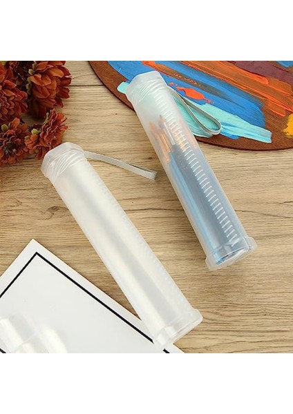 Хранение Продукции,4'lü Uzatılabilir Plastik Boya Fırçası Kutusu, Şeffaf Uzun Boya Fırçası Tutucu Tüpü, Saklama Kalem Kabı (Yurt Dışından)