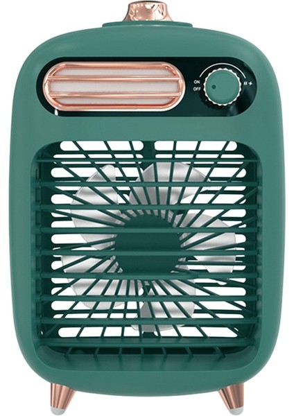 Hava Soğutucu, USB Şarj Edilebilir Ev Mini Nemlendirme, Soğutma, Işık Sesli Klima Fanı (Yeşil) (Yurt Dışından) fiyatları