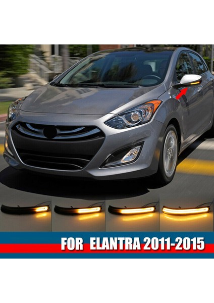 LED Dinamik Yan Dikiz Aynası Dönüş Sinyali Işık Gösterge Lambası / Avante I30 2011-2015 ile Uyumlu (Yurt Dışından) modelleri