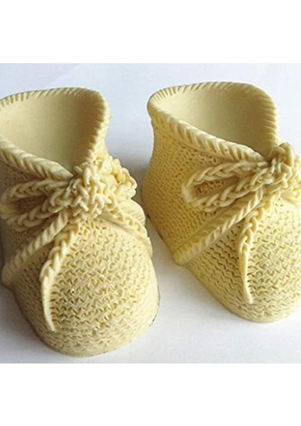 Bebek Bootie Silikon Fondan Kalıp Örme Bebek Ayakkabıları Kek Dekorasyon Araçları Dıy Kalıp Mum Sabun Kil Kalıp (Yurt Dışından)