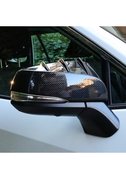 Karbon Fiber Siyah Yan Kapı Ayna Kapağı Trim 2016-2019 Dikiz Aynası Kapağı Kapağı ile Uyumlu (Yurt Dışından) fırsatları