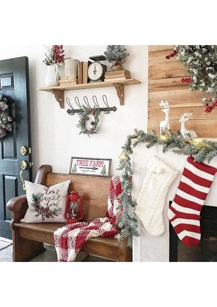 12X Noel Yastık Kılıfı, Ev Için Yastıklar Atın Çiftlik Evi Noel Dekor, Noel Süslemeleri Yastık Kılıfları (Yurt Dışından) indirimleri