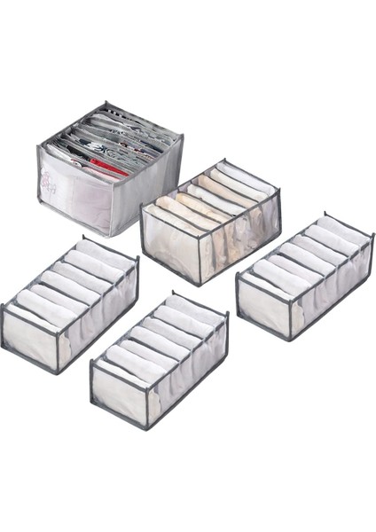 Gardırop Elbise Organizatör (5 Pcs) - Katlanabilir Saklama Çekmecesi Bölücü Kutuları Giysiler Için Taşınabilir Dolap Organizatörleri (Yurt Dışından)