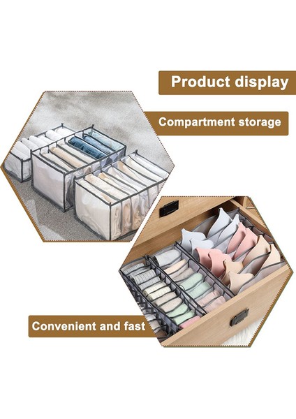 Gardırop Elbise Organizatör (5 Pcs) - Katlanabilir Saklama Çekmecesi Bölücü Kutuları Giysiler Için Taşınabilir Dolap Organizatörleri (Yurt Dışından)