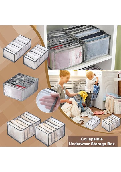 Gardırop Elbise Organizatör (5 Pcs) - Katlanabilir Saklama Çekmecesi Bölücü Kutuları Giysiler Için Taşınabilir Dolap Organizatörleri (Yurt Dışından)