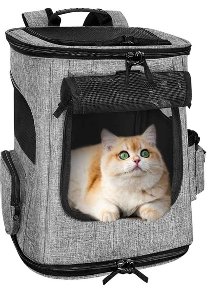 Kedi Taşıyıcı Sırt Çantası, Küçük Köpekler Evcil Hayvanlar Için Taşınabilir Sırt Desteği Sırt Çantaları, Katlanabilir Nefes Alabilen Köpek Yavrusu Taşıma Çantası (Yurt Dışından)