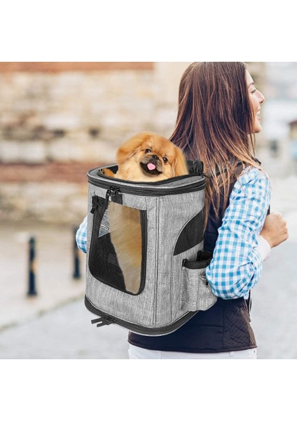 Kedi Taşıyıcı Sırt Çantası, Küçük Köpekler Evcil Hayvanlar Için Taşınabilir Sırt Desteği Sırt Çantaları, Katlanabilir Nefes Alabilen Köpek Yavrusu Taşıma Çantası (Yurt Dışından) modelleri