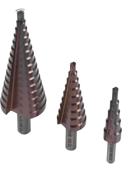 M35-HSSCO 4-12/4-20/4-32MM Üç Kare Şaftlı Düz Yuva Kobalt Kaplama Matkap Ucu (Yurt Dışından)