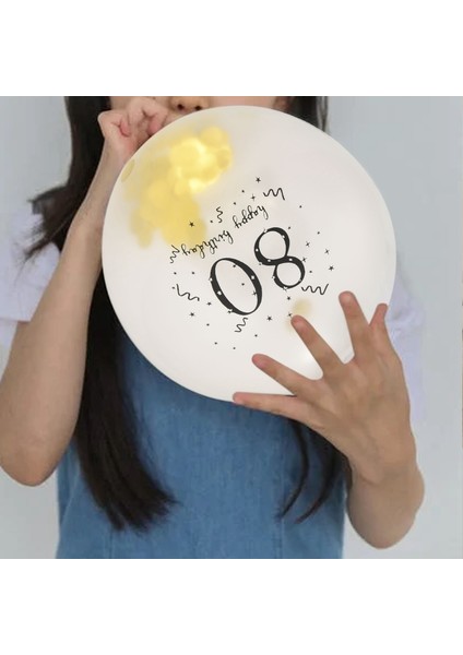 80TH Doğum Günü Balonları 30 Adet, 12 Inç Siyah Altın Balonlar Lateks Konfeti Balonları, 80TH Yıldönümü Partisi Dekor Malzemeleri (Yurt Dışından) modelleri