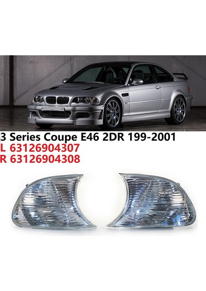 Temizle Marker Sinyal Flaşör Köşe Park Lambası -Bmw E46 3 Serisi Coupe 1999-2001 63126904307 63126904308 (Yurt Dışından) fiyatları