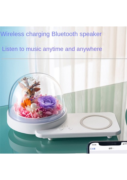 bluetooth Hoparlör ile Kablosuz Şarj Başucu Gece Işıkları Yatak Odası Masa Lambası Atmosfer Masa Gece Lambası Astronot (Yurt Dışından) indirimleri