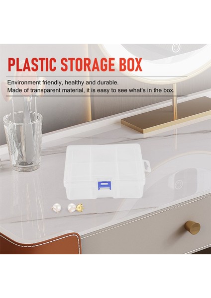 6 Çıkarılabilir Plastik Saklama Kutusu Takı/küpe/araçlar Konteyner Organizatör (Yurt Dışından) fırsatları
