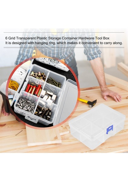 6 Çıkarılabilir Plastik Saklama Kutusu Takı/küpe/araçlar Konteyner Organizatör (Yurt Dışından) indirimleri