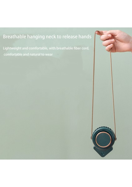 Asılı Bel Fanı USB Şarj Boyun Mini El Çok Fonksiyonlu Taşınabilir Masaüstü Küçük Yeşil (Yurt Dışından) modelleri