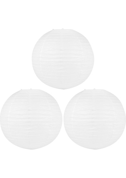 parti Düğünü Için 3 x Çin Japon Kağıt Fener Abajur, 50CM(20 Inç) Kremsi-Beyaz (Yurt Dışından)
