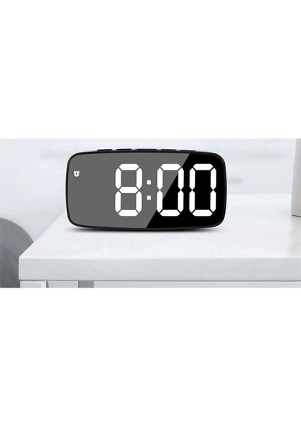 2x Akıllı Dijital Alarmlı Saat Saat Başucu, Yeşil LED Seyahat USB Masa Saati 12/24 H Tarih Sıcaklık Erteleme Yatak Odası Için (Yurt Dışından)