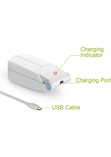 El Taşınabilir Fan, Ev Seyahati Için USB Şarj Edilebilir Fan / Cep, Kamp Beyaz (Yurt Dışından)