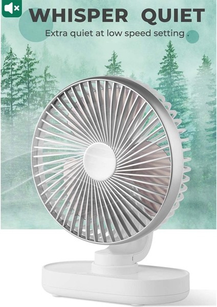 Masa Fanı, Otomatik Salınımlı Sessiz Pil Mini USB Şarj Edilebilir Ev, Yatak, Ofis, A Için Çalıştırılır (Yurt Dışından) fiyatları