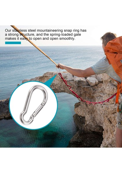 6 Adet Paslanmaz Çelik Yaylı Kanca Karabina, Küçük Karabina, Bayraklar Tırmanma ile Uyumlu Paslanmaz Çelik Klipler (M6 ve M8) (Yurt Dışından) indirimleri