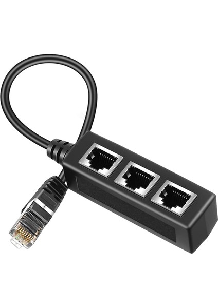 RJ45 Ethernet Ayırıcı Adaptörü, Ethernet Ayırıcı 1 - 3, Ev, Ofis, Okul Ağı Genişletme ile Uyumlu (Yurt Dışından)