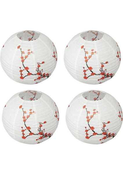 4x, 30CM Abajur Kağıt Fener Oryantal Tarzı Işık Dekorasyonu Erik Çiçeği (Yurt Dışından)
