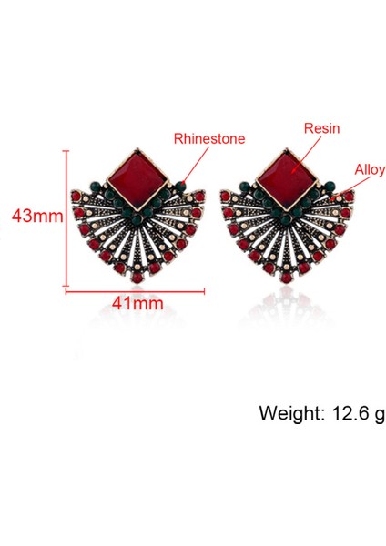 El Yapımı Kristal Boncuklar Geometrik Fan Şekilli Dangle Küpe Kadınlar Için Etnik Damla Taklidi Küpe (Yurt Dışından) fiyatları