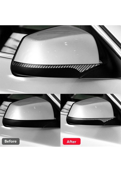 Dikiz Aynası Çarpışma Önleyici Şerit Kapak Trim Çıkartmaları Karbon Fiber ile Uyumlu - 5 Serisi E60 F10 F07 F01 2004-2010 (Yurt Dışından) fiyatları