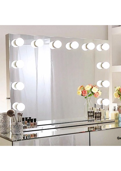 3 Modlu Renkler Makyaj Aynası Işık LED Dokunmatik Karartma Vanity Soyunma Lamba Ampulü USB 12V Makyaj Aynası Duvar Lambası 14 Ampuller (Yurt Dışından)