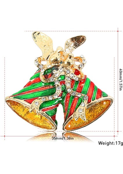 Kristal Noel Çan Broş Pin Noel Süslemeleri Taklidi Kaplı Atkılar Şal Klip Noel Süslemeleri Süs Takı Hediyeler (Yurt Dışından)