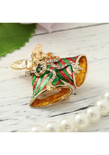 Kristal Noel Çan Broş Pin Noel Süslemeleri Taklidi Kaplı Atkılar Şal Klip Noel Süslemeleri Süs Takı Hediyeler (Yurt Dışından)