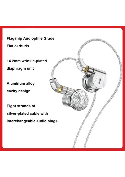 Emx 14,2 mm Dinamik Kulaklıklar Hıfı Audiophile Sınıfı 2pın Berilyum Kaplama Diyafram Ünitesi Gürültü Önleyici Kulaklıklar (Yurt Dışından) modelleri