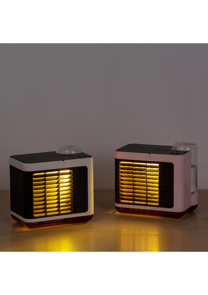 Kişisel Alan Klima Fanı USB Soğutucu FAN-2000MAH, Nemlendirici, Gece Işığı Mavi ile Masaüstü Soğutma (Yurt Dışından)