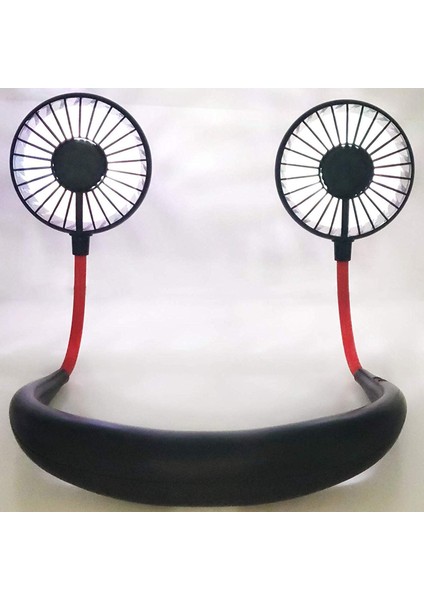 El Serbest USB Kişisel Fan - Taşınabilir El Mini LED Fan Kulaklık Tasarımı Boyun Bandı Dahili Gökkuşağı ve Beyaz Işık, 3 Hız, Sessiz, Şarj Edilebilir Spor Için Mükemmel (Yurt Dışından)