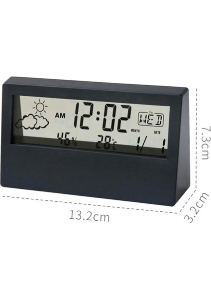 Elektronik Dijital Çalar Saat Yatak Odası Saatleri, Hava Durumu LCD Ekran Ev, Ofis, Vb Için Dijital Çalar Saat (Yurt Dışından)