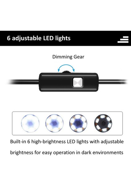 Otg Android Telefon Için USB Endoskop Tip C Borescope 7mm Muayene Yılan Kamera, 3.5m Sert Kablo (Yurt Dışından)