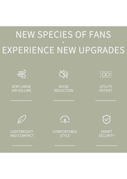 Taşınabilir Asılı Boyun Fanı USB Şarj Edilebilir Ayarlanabilir Hava Soğutucu Yaz Açık Seyahat Eller Serbest Bladeless Fan-C (Yurt Dışından) modelleri