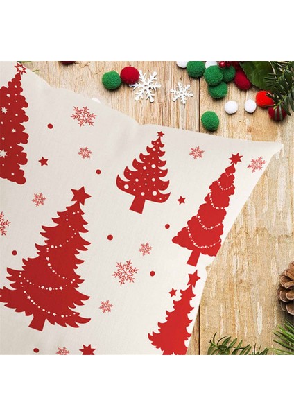Noel Yastık Kapakları 18X18 Inç Tatil Atmak Yastık Kapakları Kış Merry Christmas Kar Tanesi Yastık Yastık Örtüsü (Yurt Dışından)
