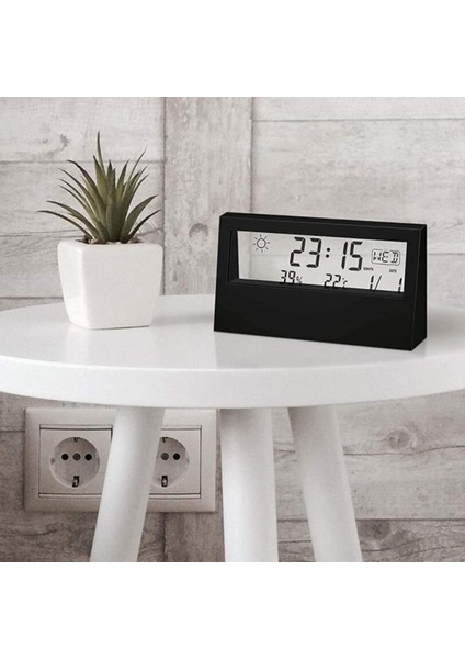 Elektronik Dijital Çalar Saat Yatak Odası Saatleri, Hava Durumu LCD Ekran Ev, Ofis, Vb Için Dijital Çalar Saat (Yurt Dışından)