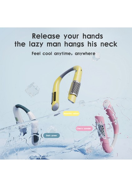 Mini Boyun Fanı Taşınabilir Bladeless USB Spor Hayranları Ev Dış Mekan Giyilebilir Asılı Klima Soğutucu - Yeşil (Yurt Dışından) fiyatları