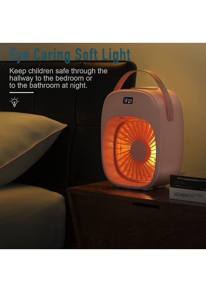 3600MAH/GECE Lambası ile Taşınabilir Klima Mini Soğutucu Fan, Ev Ofis A Için Kişisel LCD Ekran (Yurt Dışından)
