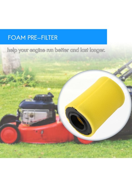 Biçme Makinesi Hava Filtreleri Stratton 796031 (591334 Veya 594201) Plus 797704 Köpük Ön Temizleyici (2'li Paket) ile Değiştirilir (Yurt Dışından)