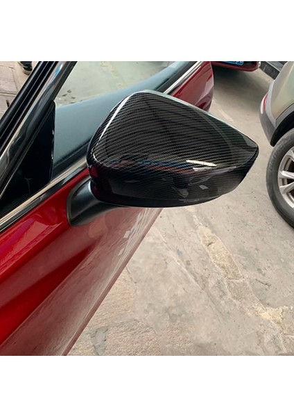 Uyumlu 6 Atenza 2019 2020 Karbon Fiber Stil Yan Kapı Kanat Dikiz Aynası Kapağı Trim Çıkartmalar Araba Aksesuarları (Yurt Dışından) modelleri