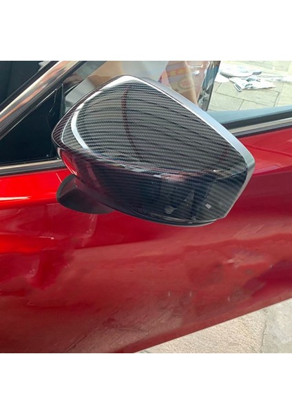 Uyumlu 6 Atenza 2019 2020 Karbon Fiber Stil Yan Kapı Kanat Dikiz Aynası Kapağı Trim Çıkartmalar Araba Aksesuarları (Yurt Dışından) fırsatları