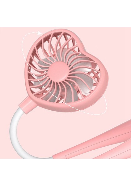 Mini USB Taşınabilir Fan Boyun Vantilatörü Küçük Masa Fanları Hava Soğutucu Klima Camgöbeği-Mavi (Yurt Dışından) modelleri