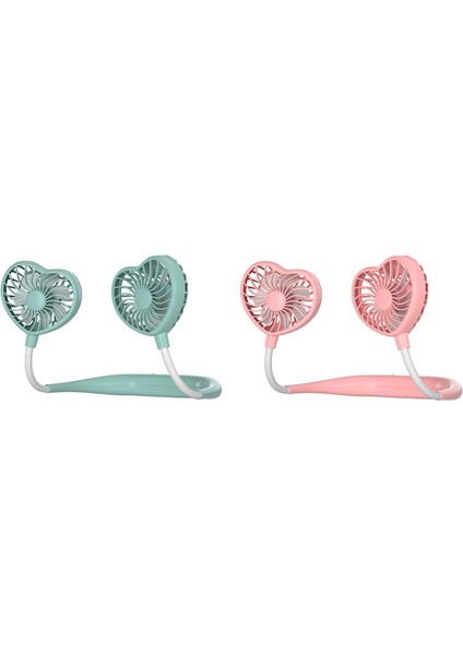 Mini USB Taşınabilir Fan Boyun Vantilatörü Küçük Masa Fanları Hava Soğutucu Klima Camgöbeği-Mavi (Yurt Dışından) fırsatları