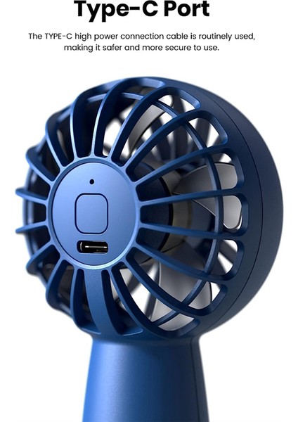 2'li Paket El Fanı Şarj Edilebilir Mini Fan, Ev, Ofis, Seyahat Için 3 Hıza Sahip Taşınabilir El Kişisel (Yurt Dışından)